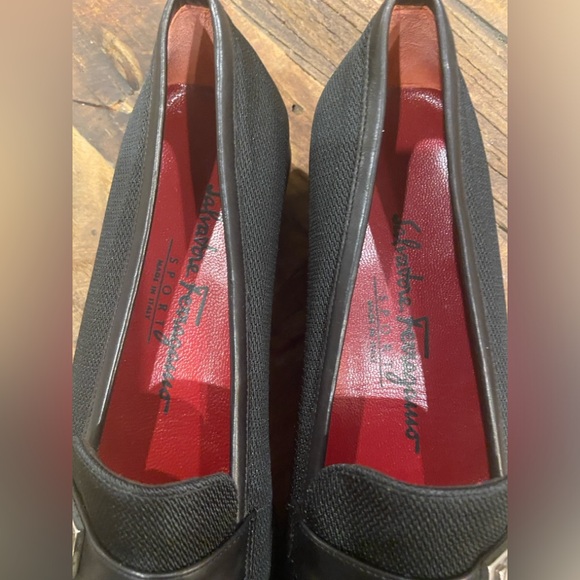 SALVATORE FERRAGAMO Women’s Sport Square Toe Low Heel Loafers - Picture 4 of 8